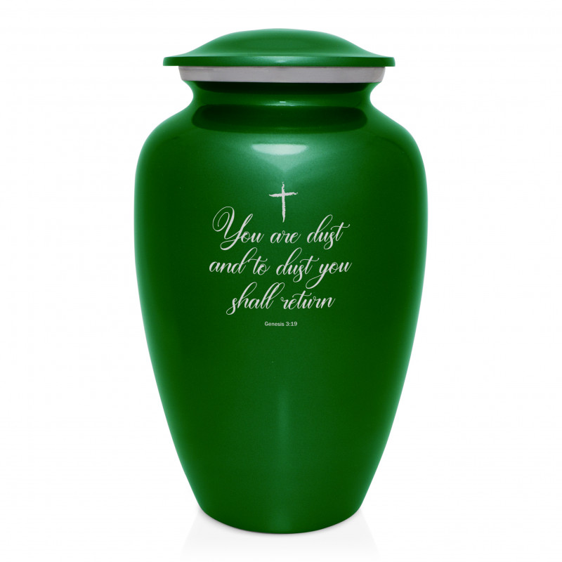 Dust to Dust Cremation Urn - Shamrock Green