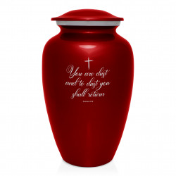 Dust to Dust Cremation Urn - Ruby Red