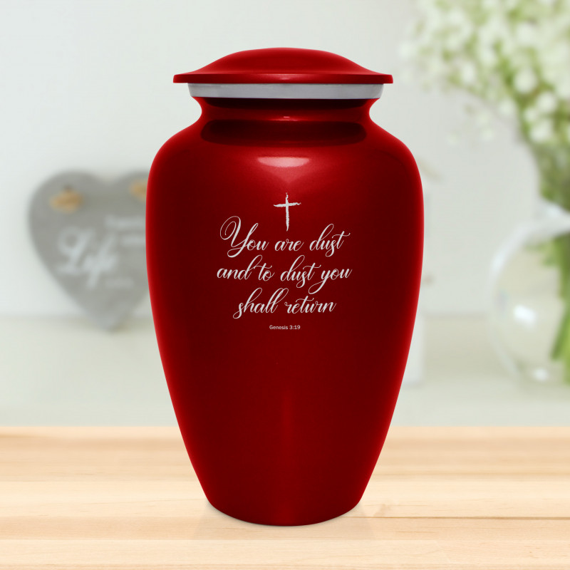 Dust to Dust Cremation Urn - Ruby Red