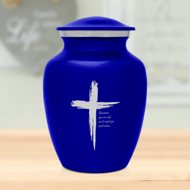 Dust to Dust Cross Sharing Urn - Midnight Blue