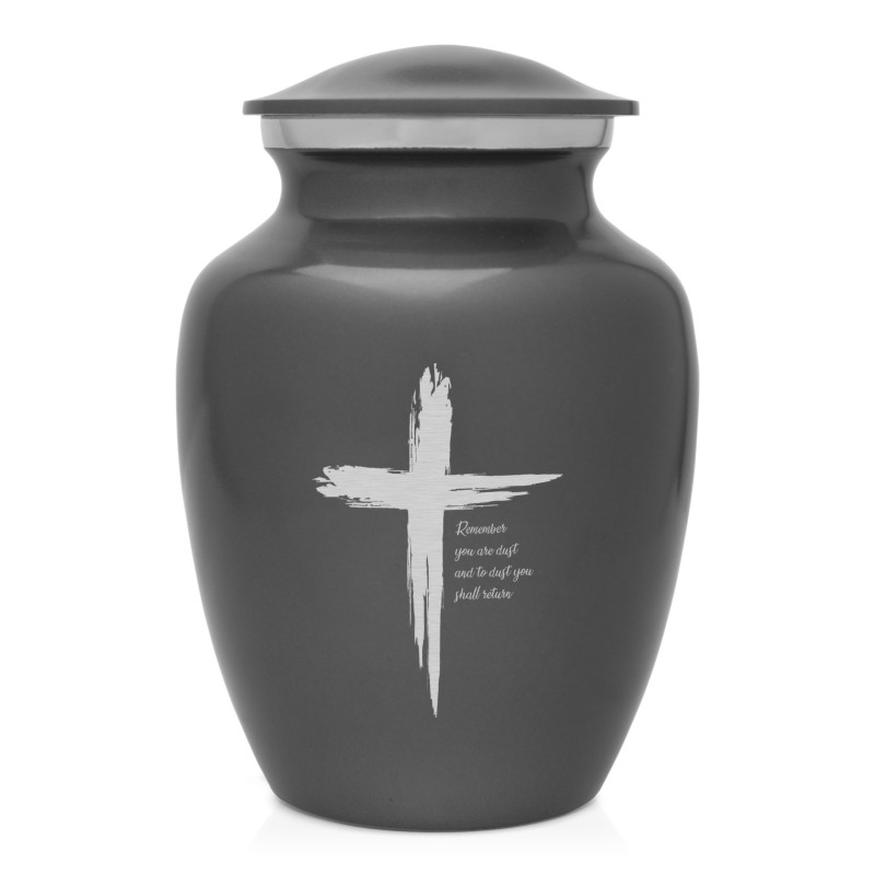 Dust to Dust Cross Sharing Urn - Gunmetal Gray