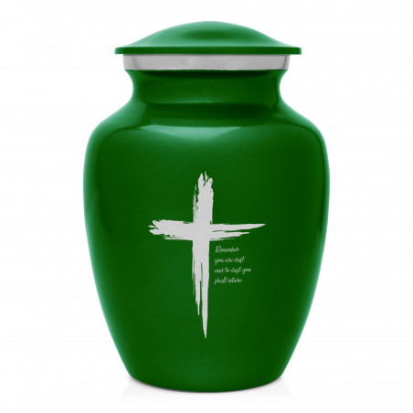 Dust to Dust Cross Sharing Urn - Shamrock Green