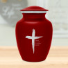 Dust to Dust Cross Sharing Urn - Ruby Red