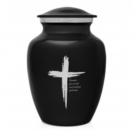 Dust to Dust Cross Sharing Urn - Jet Black