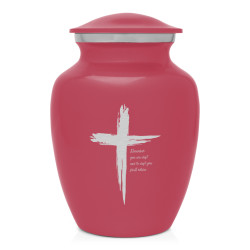 Dust to Dust Cross Sharing Urn - Rose Pink