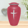 Dust to Dust Cross Cremation Urn - Rose Pink