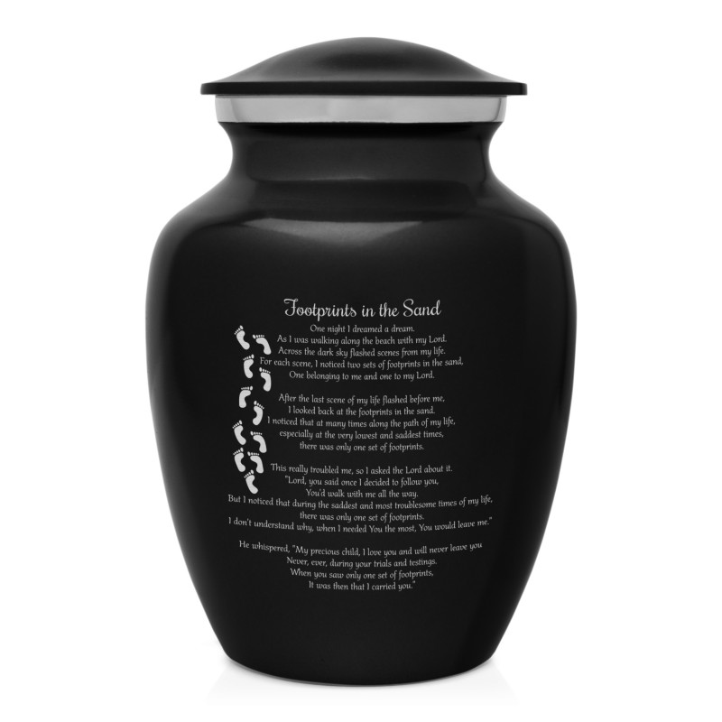 I Carried You Sharing Urn - Jet Black