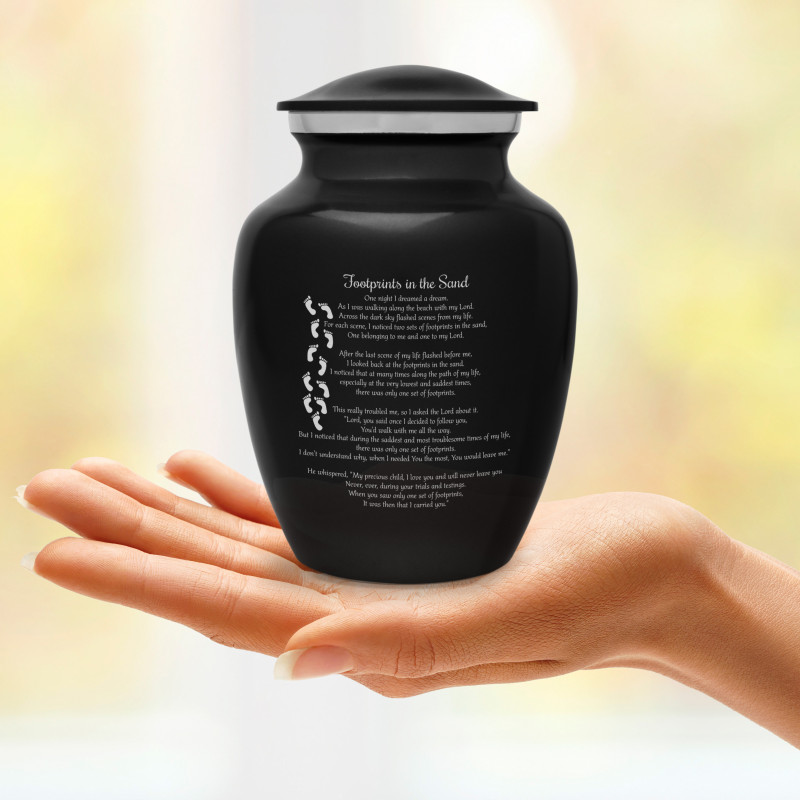 I Carried You Sharing Urn - Jet Black
