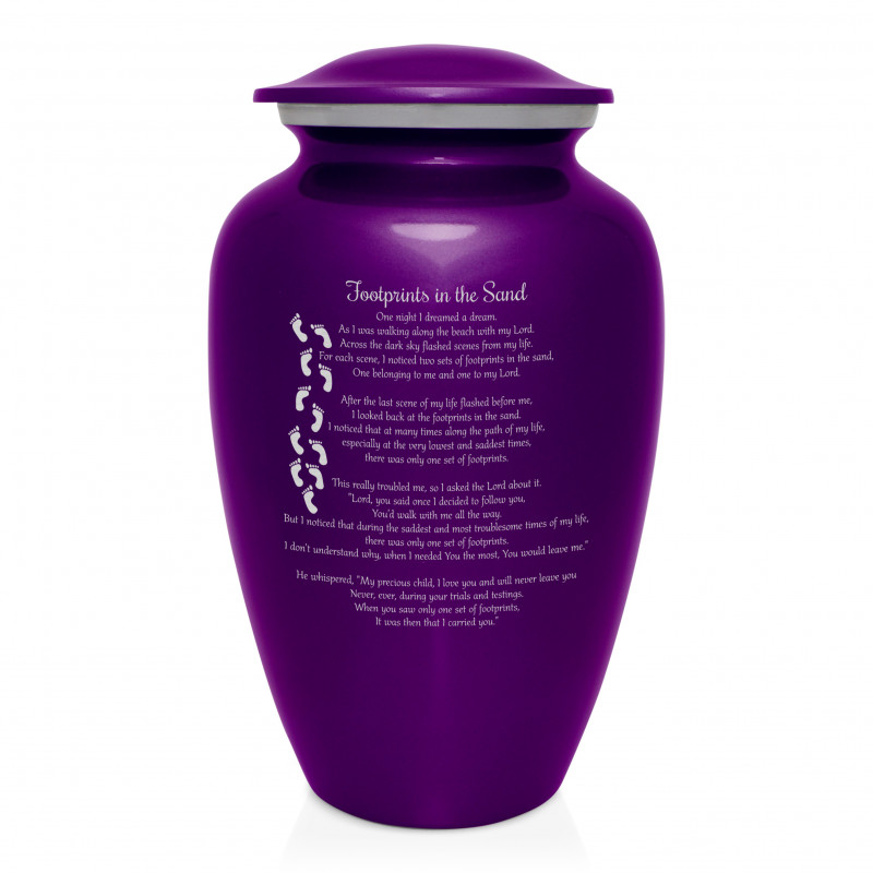 I Carried You Cremation Urn - Purple Luster