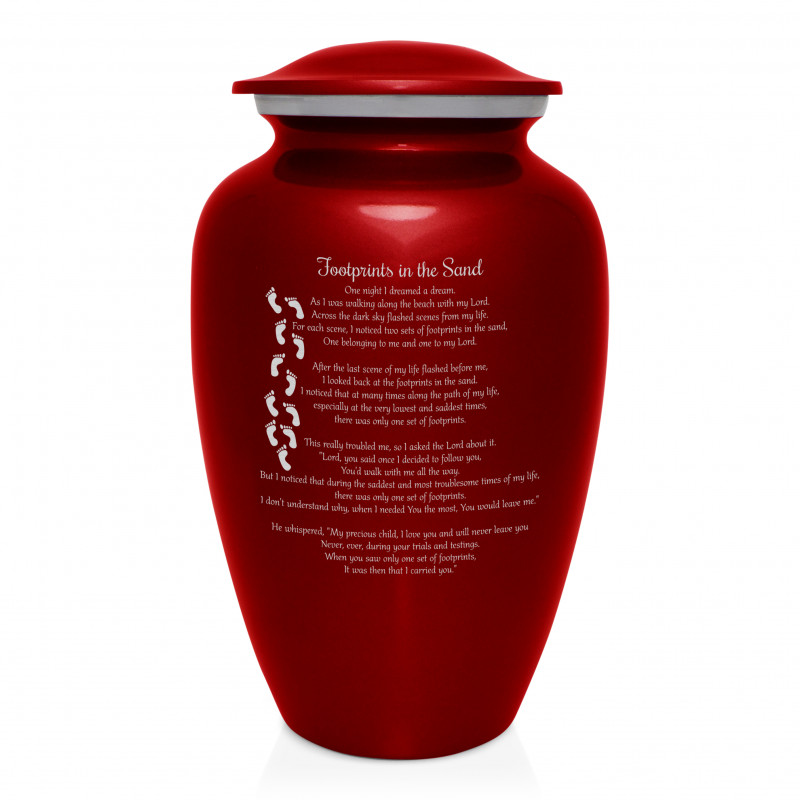 I Carried You Cremation Urn - Ruby Red