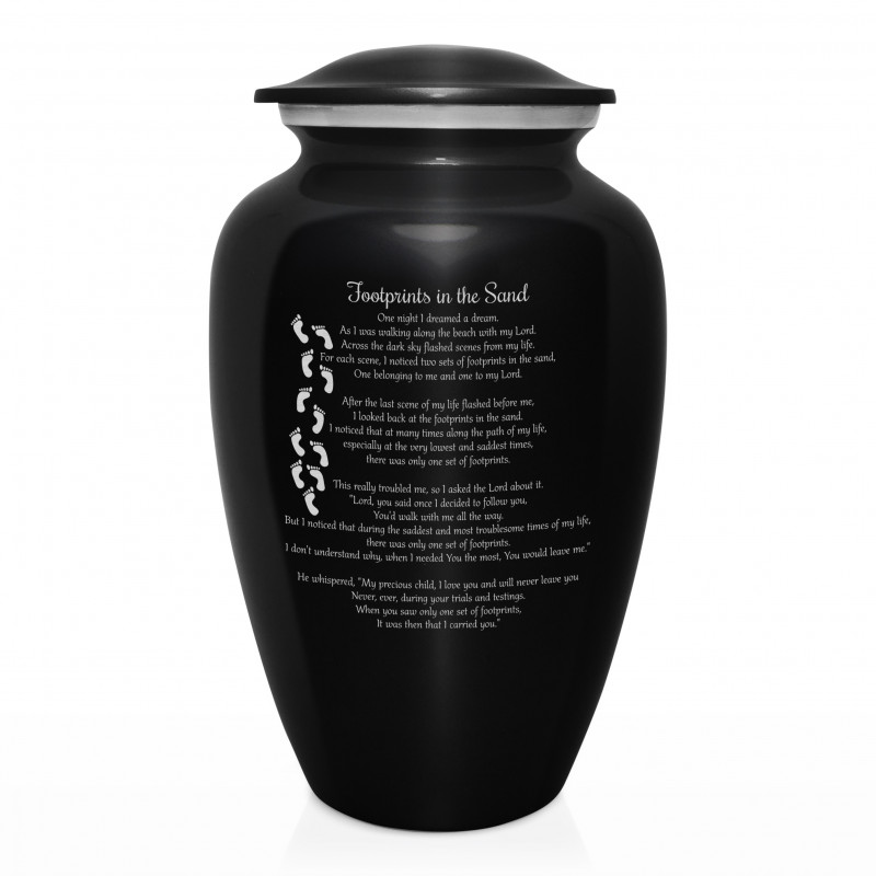 I Carried You Cremation Urn - Jet Black