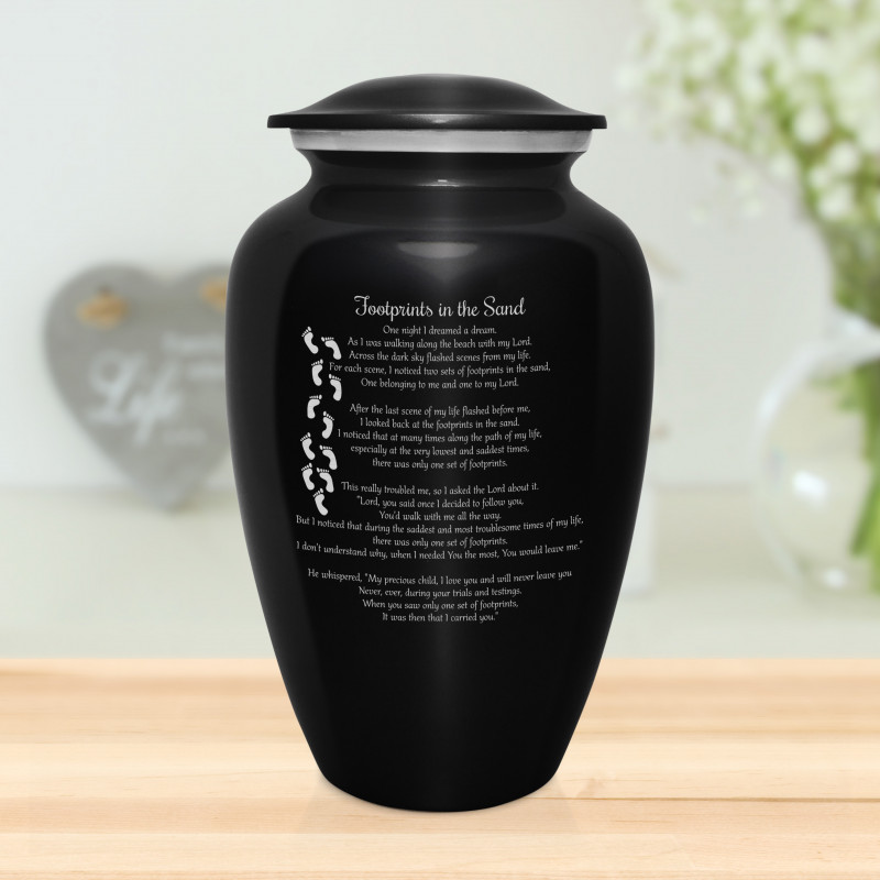 I Carried You Cremation Urn - Jet Black