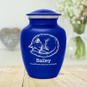 Dreaming Kitten Pet Cremation Urn - Midnight Blue