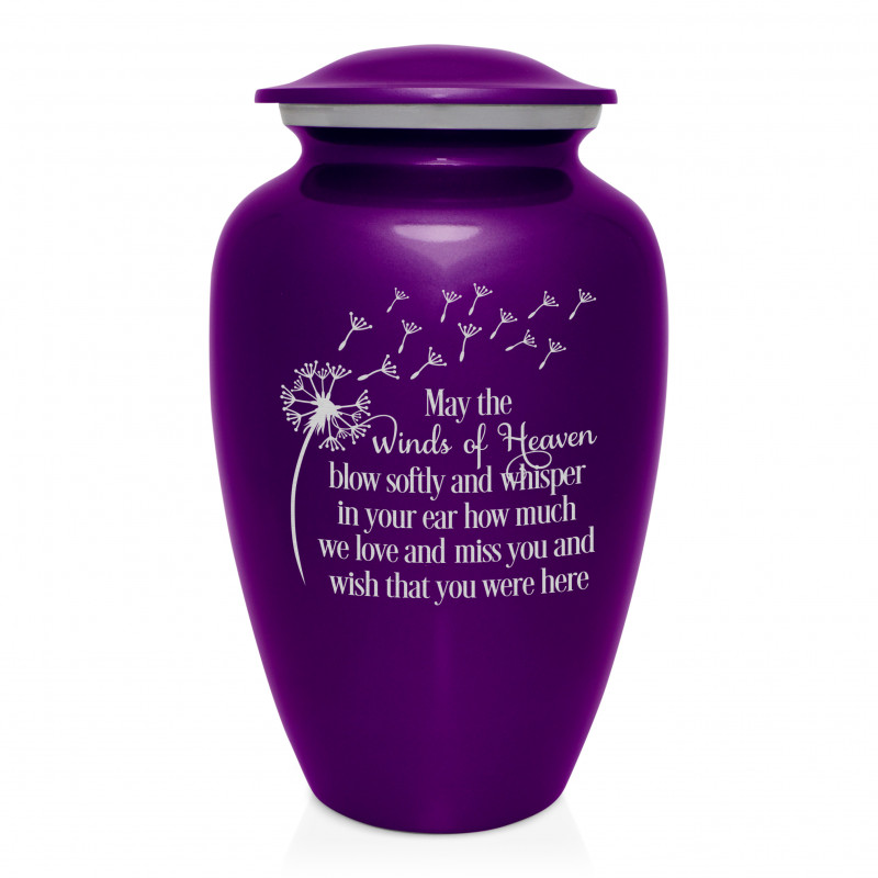 Winds of Heaven Cremation Urn - Purple Luster