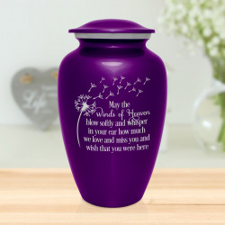 Winds of Heaven Cremation Urn - Purple Luster