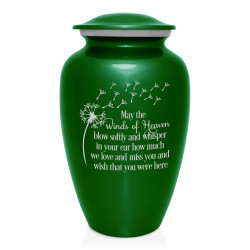 Winds of Heaven Cremation Urn - Shamrock Green