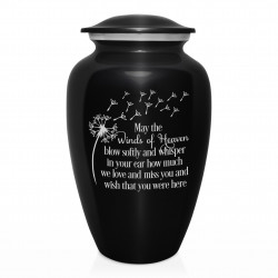 Winds of Heaven Cremation Urn - Jet Black