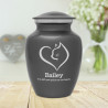 Loving Cat Cremation Urn - Gunmetal Gray