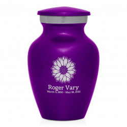 Sunflower Keepsake Urn - Purple Luster
