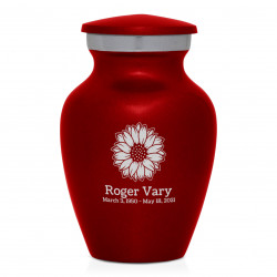 Sunflower Keepsake Urn - Ruby Red