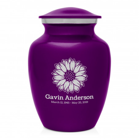 Sunflower Sharing Urn - Purple Luster