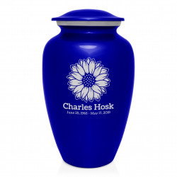 Sunflower Cremation Urn - Midnight Blue