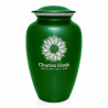Sunflower Cremation Urn - Shamrock Green
