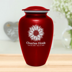 Sunflower Cremation Urn - Ruby Red