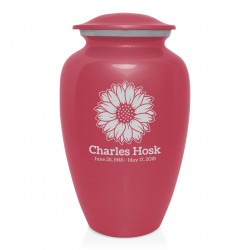 Sunflower Cremation Urn - Rose Pink