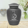 Cat Silhouette Cremation Urn - Gunmetal Gray
