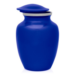Cat Silhouette Cremation Urn - Midnight Blue