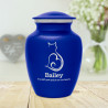 Cat Silhouette Cremation Urn - Midnight Blue