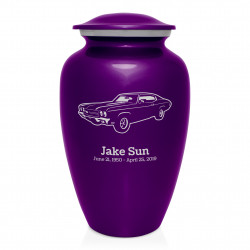 Muscle Car III Cremation Urn - Purple Luster