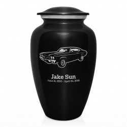 Muscle Car III Cremation Urn - Jet Black