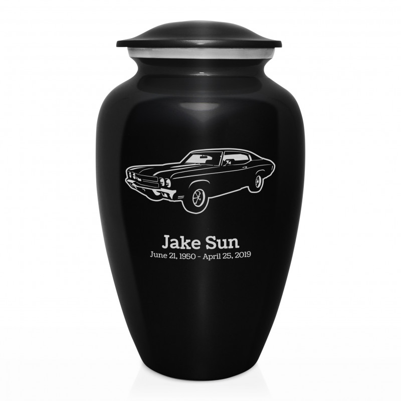 Muscle Car III Cremation Urn - Jet Black