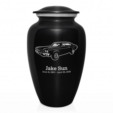 Muscle Car III Cremation Urn - Jet Black