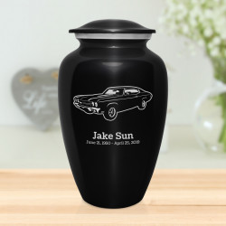 Muscle Car III Cremation Urn - Jet Black