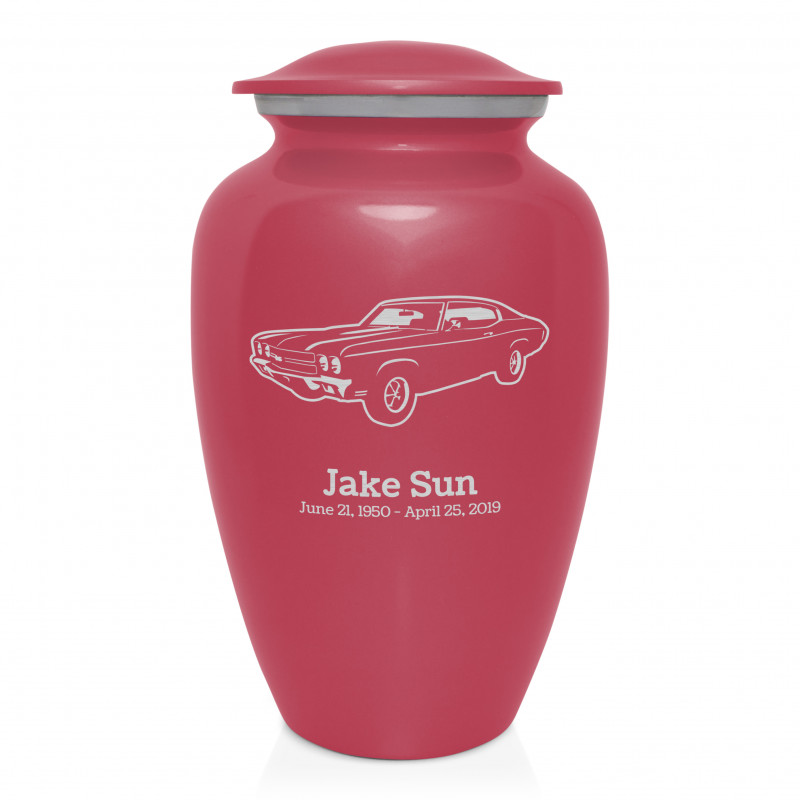 Muscle Car III Cremation Urn - Rose Pink