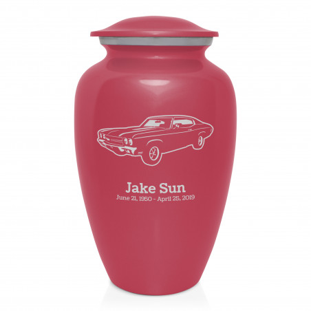 Muscle Car III Cremation Urn - Rose Pink