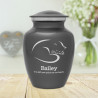 Sleeping Cat Cremation Urn - Gunmetal Gray