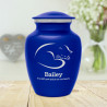 Sleeping Cat Cremation Urn - Midnight Blue
