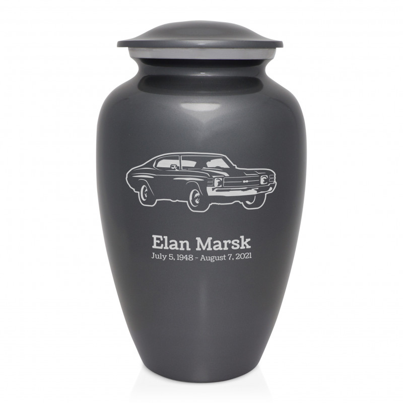 Muscle Car IV Cremation Urn - Gunmetal Gray