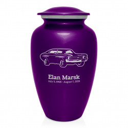 Muscle Car IV Cremation Urn - Purple Luster