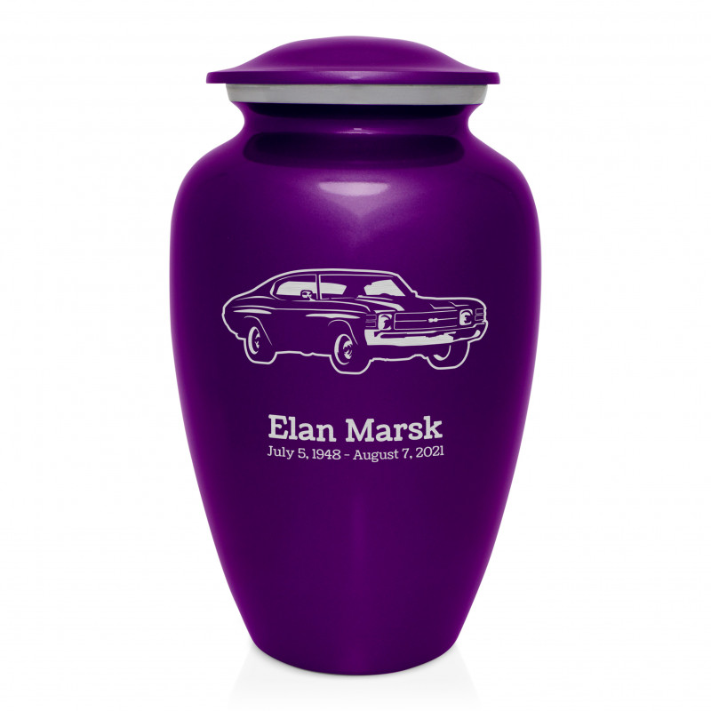 Muscle Car IV Cremation Urn - Purple Luster