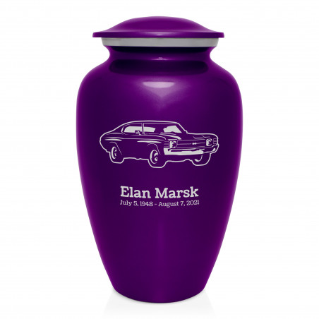 Muscle Car IV Cremation Urn - Purple Luster