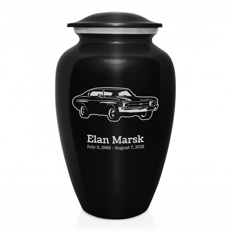 Muscle Car IV Cremation Urn - Jet Black