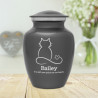 Infinite Love Cat Cremation Urn - Gunmetal Gray