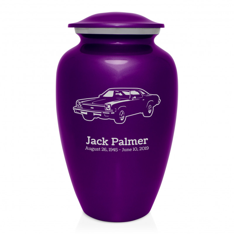 Muscle Car V Cremation Urn - Purple Luster