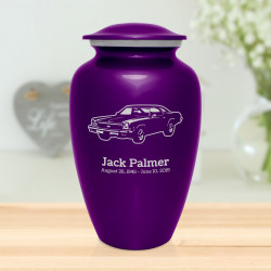 Muscle Car V Cremation Urn - Purple Luster