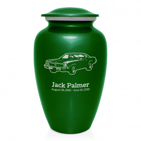 Muscle Car V Cremation Urn - Shamrock Green